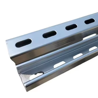 Support photovoltaïque en acier peint en forme de C, surélevé, personnalisé, perforé, en forme de U, épaisseur 2 mm, modèle 41x41