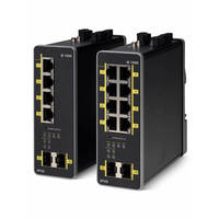 Conmutadores Ethernet industriales con 4 puertos PoE + de cobre FE y 2 conmutadores de red de enlaces ascendentes GE SFP a la red de 2 vías de acceso a la red