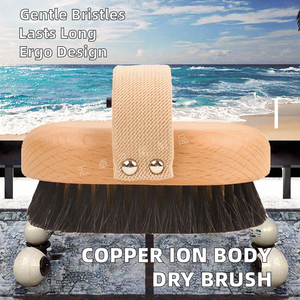 Cepillo Corporal Profesional Seco con Iones de Cobre, Pelo de Caballo Natural, Madera, Elimina Olores, Enchufable, para Baño en Casa, ABARKE - Product Image 6