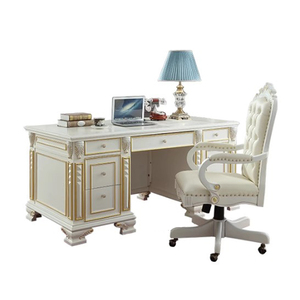Phong cách hiện đại bàn gỗ rắn Mỹ và Châu Âu chạm khắc Giám đốc điều hành Chủ Tịch văn phòng nghiên cứu Bàn máy tính - Product Image 5