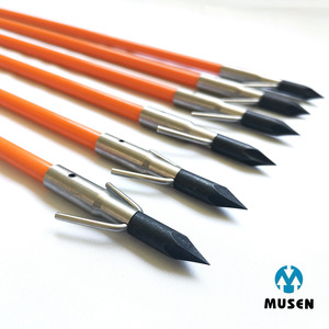 Flèches de pêche à l'arc, couleur orange, 8 mm, tige en fibre de verre, pointe à griffes, flèches de pêche adaptées aux arcs à poulies - Product Image 3