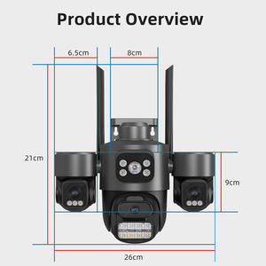 9MP无线wifi三镜头监控摄像机3MP高清家庭网络远程夜视全彩监视器ICSEE ptz摄像机 - Product Image 3