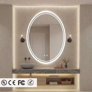 Customized IP44 Wall Mounted Smart <strong>Mirror</strong> for Hotel &amp; Restaurant Oval Bathroom Decoration Touch Switch Intelligent Wall <strong>Mirrors</strong> - Product Image 2
