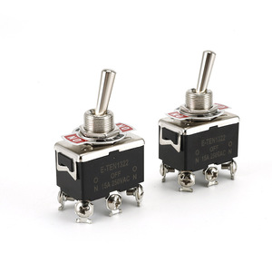 电气设备用高质量6针3位E-TEN1322旋钮拨动开关12毫米电源控制金属开关 - Product Image 5