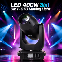 Projecteur LED BSW 3-en-1 400W à tête mobile avec faisceau CMY+CTO, spot et wash hybrides, lumière de scène DMX512 pour concert, théâtre, mariage, DJ, discothèque