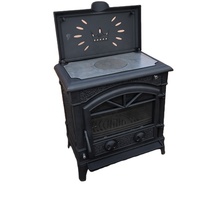 Poêle à granulés et à bois en fonte moderne pour cuisine et extérieur, écologique, durable, chauffage Bestfire CL-F14-TP