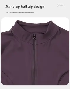 Veste de sport respirante et légère pour femmes grandes tailles, veste de yoga, séchage rapide, protection solaire, veste de course ajustée - Product Image 5