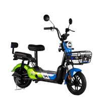 Trottinette Électrique 350W en Promotion, Vente en Gros, avec Panier et Double Siège, Vélo Électrique de Commutation de Haute Qualité pour Usage Quotidien et Transport de Marchandises