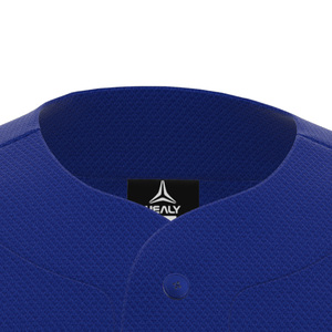 Maillot de baseball respirant à col ras du cou en maille nid d'abeille haute densité, séchage rapide, été, polyester/coton, tendance rétro, boutonné, unisexe - Product Image 4