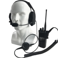 Headset Taktis Berkabel IP67 dengan Mikrofon Boom Peredam Kebisingan Aktif, Kompatibel dengan Radio Portabel Mototrbo APX6000