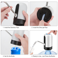 Pompe Distributrice d'Eau Électrique Portable Intelligente USB Flojet Mini pour Bouteille de 5 Gallons DC 12V OEM Froide en Plastique Tactile Sans Fil