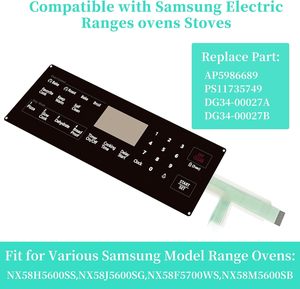 Remplacement du pavé tactile à membrane DG34-00027B compatible avec le <span class=keywords><strong>four</strong></span> <span class=keywords><strong>Samsung</strong></span> DG34-00027A, AP5986689 et PS11735749 - Product Image 4