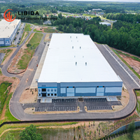 Edificio Comercial Prefabricado de Estructura de Acero Ligero de Construcción Rápida en China, Almacén Prefabricado con Servicios de Soldadura y Corte