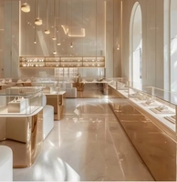 Vitrine de présentation sur mesure pour bijouterie, design de magasin de détail