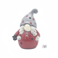Décorations de table créatives en céramique de Noël Père Noël et bonhomme de neige LED Dolomite lourde pour la saison des vacances