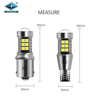 Super lumineux 3030 27smd LED puce T15 T20 T25 S25 1156 1157 3030 intérieur voiture lumière 12v rv intérieur lumières led T10 rouge/blanc int