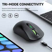 Nouvelle souris sans fil Bluetooth T-WOLFX5 avec affichage de puissance, éclairage RGB Marathon et autocollant antidérapant pour jeux et examens simulés