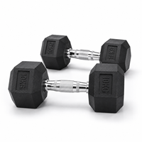 Haltères hexagonaux en fonte de haute qualité avec revêtement en caoutchouc, 60 kg - Équipement de fitness pour hommes et femmes