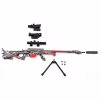 Promotion d'usine 23cm AWM flamme Dragon brûlant le ciel modèle détachable en alliage de Zinc jouet pistolet modèle porte-clés