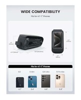 Sac de cadre de vélo étanche - [Fermeture éclair rapide] Sac de téléphone pour vélo avec capacité de 1,6 L, sac de tube supérieur de vélo, support de téléphone pour vélo