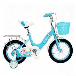 Bicicletta per Bambini Stabile e Confortevole con Cestino Anteriore, Portapacchi Posteriore e Ruote Stabilizzatrici, 12'' 14'' 16'' 18'' - Product Image 1