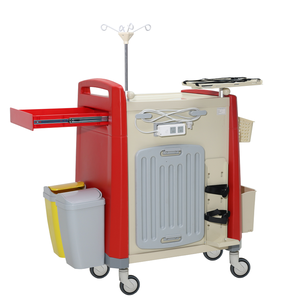 HOCHEY Tiroir médical en <span class=keywords><strong>plastique</strong></span> ABS <span class=keywords><strong>Colonne</strong></span> en alliage d'aluminium Chariot d'urgence Flotteur - Product Image 4