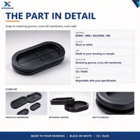 Collier isolant flexible ovale en caoutchouc silicone EPDM, passe-câble ovale en caoutchouc