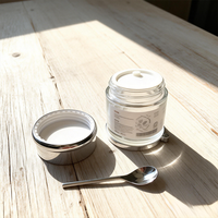 Vente en gros d'usine, pots de crème pour le visage en or rose et argent avec cuillère plate, 30g 50g 80g, ensemble d'emballage pour soins de la peau, pot en verre