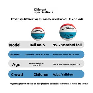 Authentique N° 6 ballons de basket pour filles, élèves du primaire/secondaire, PU écologique, 570-580g, WAVAW Flagship Store - Product Image 2