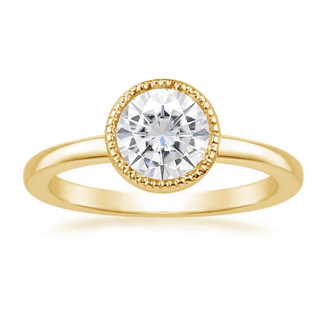 925 Sterling Silver Fine Single Moissanite Gemstone Wedding Ring Silver Moissanite Jewelry