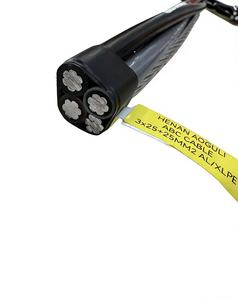 Vente directe du fabricant, câble ABC 3*25+25mm2, fil aérien isolé AL/XLPE, OEM, câble ABC isolé XLPE, fabrication de câbles ABC - Product Image 4
