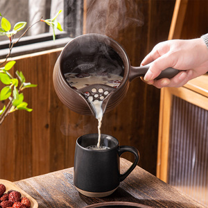 BAMBUS personnalisé Kyusu <span class=keywords><strong>pas</strong></span> cher théière en céramique classe 1000ml théière émail <span class=keywords><strong>japonais</strong></span> théière en fonte avec couvercle pour Matcha - Product Image 5