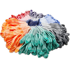 Guantes de algodón con rayas azules de cebra de calibre 13 de alta calidad, guantes de seguridad, guantes de trabajo de seguridad de nailon - Product Image 5