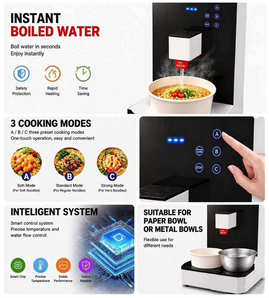 Korean Ramen Noodle Cooking Machine Induction Cooker Multi Function ...