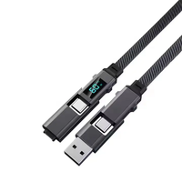 Data Sync 4 en 1 USB C Cable Cargador trenzado Cable de datos multifuncional Cable de carga rápida Tipo C para teléfono