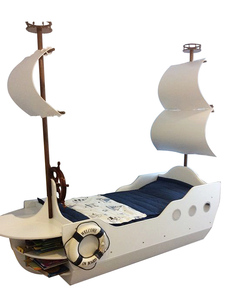 <span class=keywords><strong>Letto</strong></span> per Bambini a Forma di Barca a Vela, Design Creativo, <span class=keywords><strong>Letto</strong></span> <span class=keywords><strong>Singolo</strong></span> per <span class=keywords><strong>Cameretta</strong></span> dei Ragazzi, <span class=keywords><strong>Letto</strong></span> per Bambini in Legno Massello con Contenitore, Personalizzabile - Product Image 5
