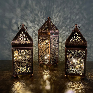 Dogana grande metallo cavo esterno marocchino ramdan led <span class=keywords><strong>candele</strong></span> <span class=keywords><strong>lanterne</strong></span> luci decorative <span class=keywords><strong>per</strong></span> decorazioni ramadan - Product Image 4