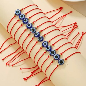 Pulsera Tejida de Poliéster con Diseño de Mariposa Bohemia y Siete Nudos, con Cuerdas Rojas de la Suerte y Ojo Azul, para Niños, Estilo Europa América - Product Image 4