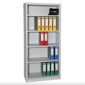Estante de almacenamiento de metal con pared trasera, adecuado para archivos o la oficina. 1, 2 o 4 estantes. - Product Image 1