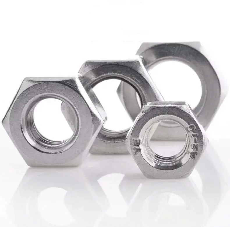 China Hex nut and Stainless Steel ss304 ss316 DIN934 Hex Head Nut M6 M8 M10 different types of Nut