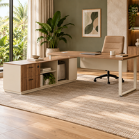Table de bureau de luxe pour manager, patron, en forme de L, bureau d'ordinateur, poste de travail, mobilier pour bureau à domicile, salle d'étude
