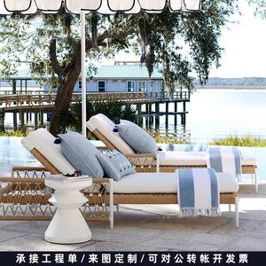 Canapé de jardin une place, structure en alliage d'aluminium, résistant aux UV, rotin PE, mobilier d'extérieur imperméable - Product Image 5