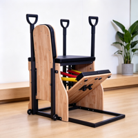 Chaise Wunda en bois de chêne durable et écologique pour la pratique du Pilates, du yoga, du fitness, du bodybuilding et des exercices en studio