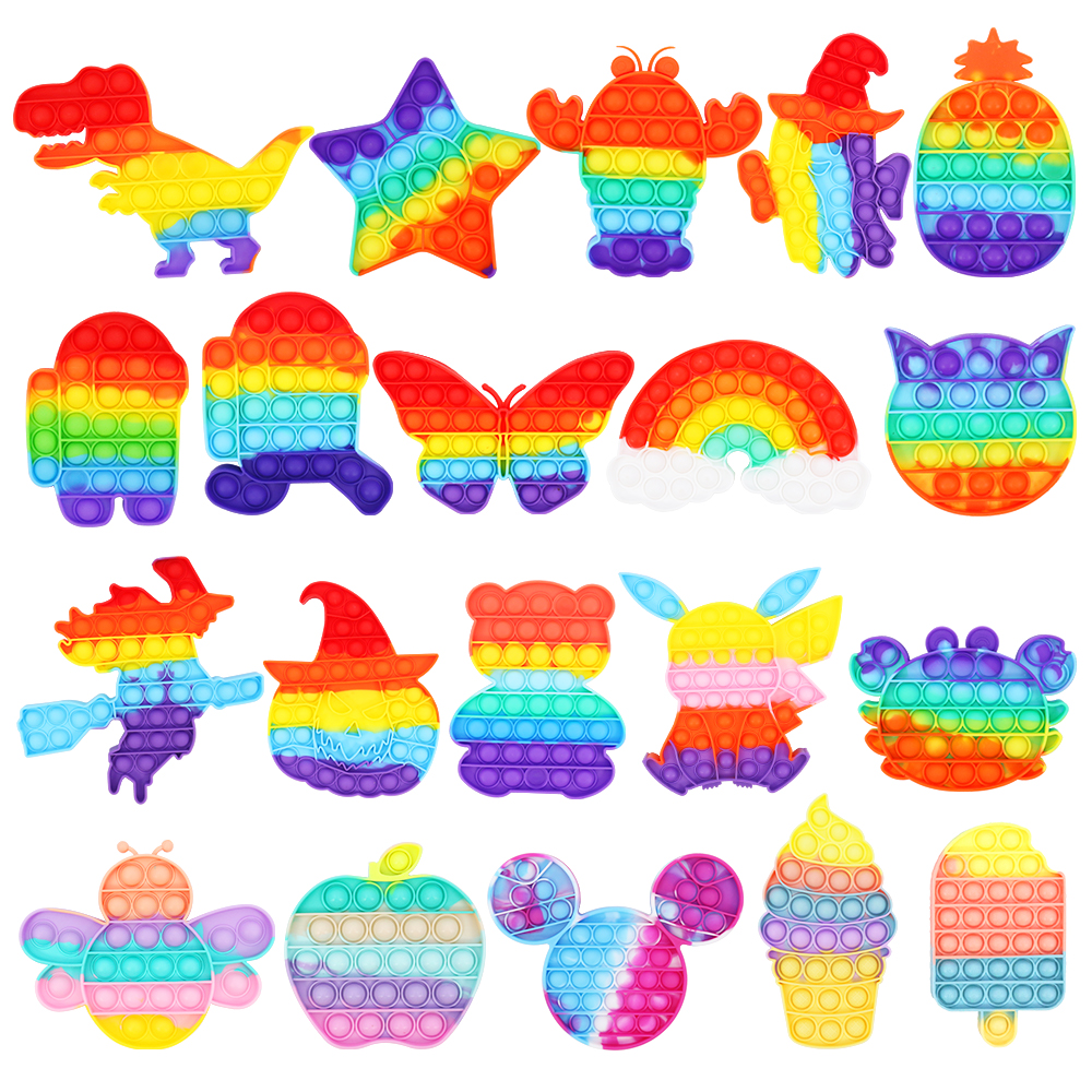 Qilong popet фиджет-игрушка, наборы для недо, детские игрушки для снятия стресса, пузырьки, поп-ап фиджет-пакет, игрушки, набор из силикона