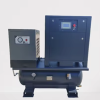 20HP/15Kw compresseur d'air rotatif à vis industriel portable moteur à gaz 10 Bar 2.0M3/min/70.6cfm 220V 220V roulement de réservoir de noyau
