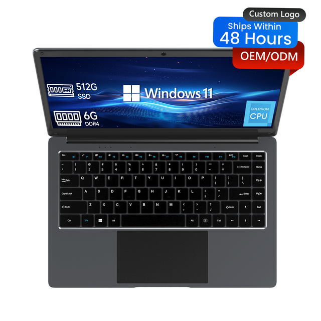 New 14.1" TN Display 1366X768 Resolution Lightweight Business Laptop Intel N3450 1.1GHz Quad Core 512GB SSD Windows 10/11