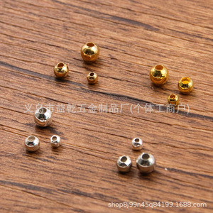 คลิปยึดทองแดง ลูกปัดทรงกลมชุบทองสำหรับทำเครื่องประดับ DIY อุปกรณ์เสริมสร้อยข้อมือ YQDWZ - Product Image 2