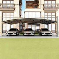 Abri de voiture individuel en aluminium avec finition thermolaquée imperméable et durable, montage facile, pour carport aux États-Unis