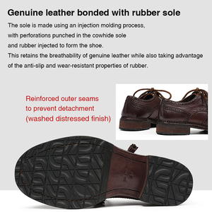 Chaussures Oxford en cuir de cheval de luxe, style britannique, confortables, respirantes, antidérapantes, avec semelle Goodyear, pour un look décontracté et professionnel, personnalisables OEM. - Product Image 4