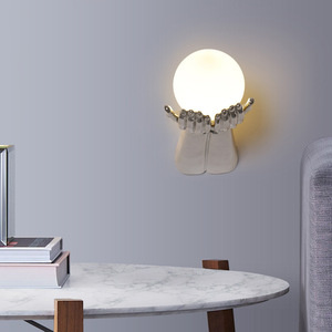 Lámpara de Pared LED Moderna de Resina con Atenuador, Luz Blanca Cálida, Garantía de 2 Años, para Escaleras, Sala de Estar y Dormitorio - Product Image 3